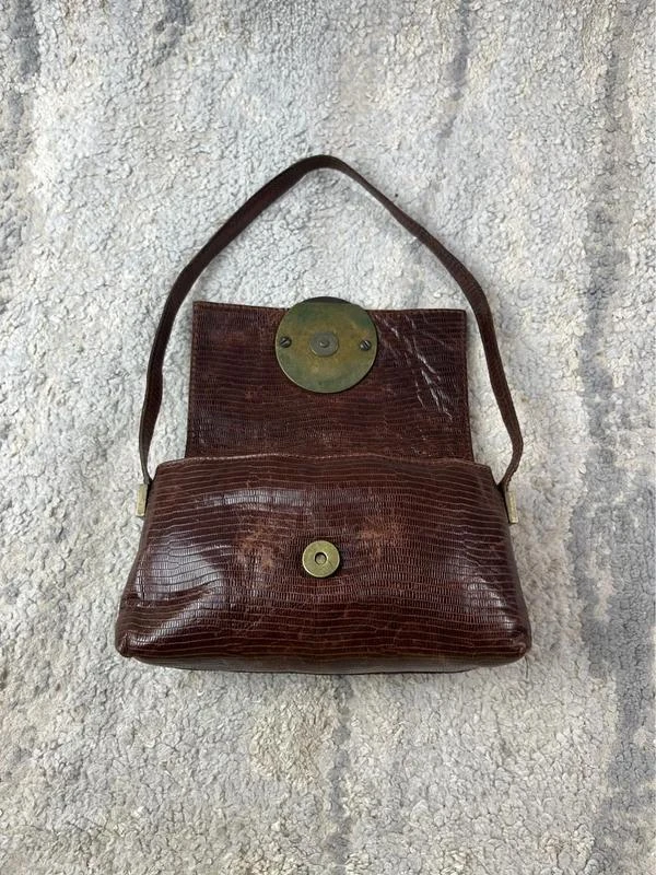 Bolsa Carolina Herrera Vintage Castanha Couro – photo 9